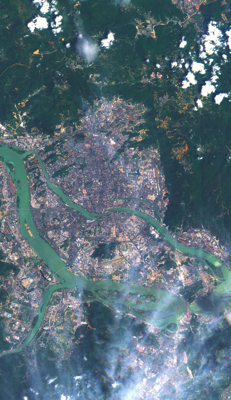 3) 2023年5月3日拍摄的最新卫星地图影像,福建省会福州市(地图在线)