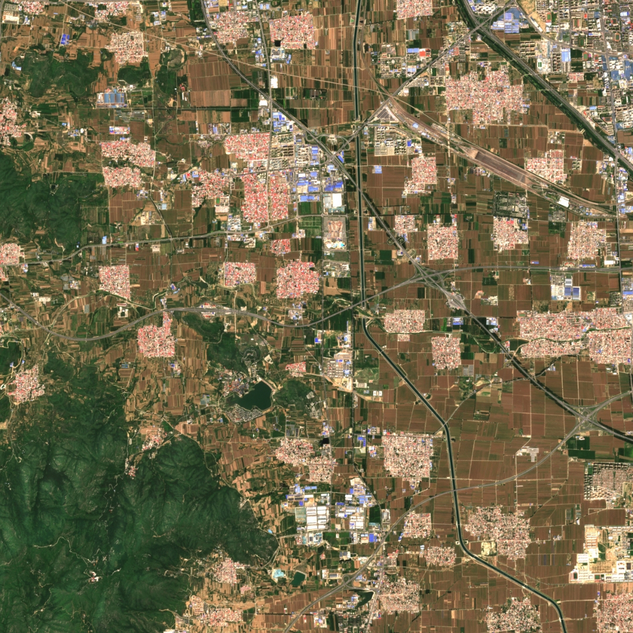 河北省石家庄市最近卫星图(6.