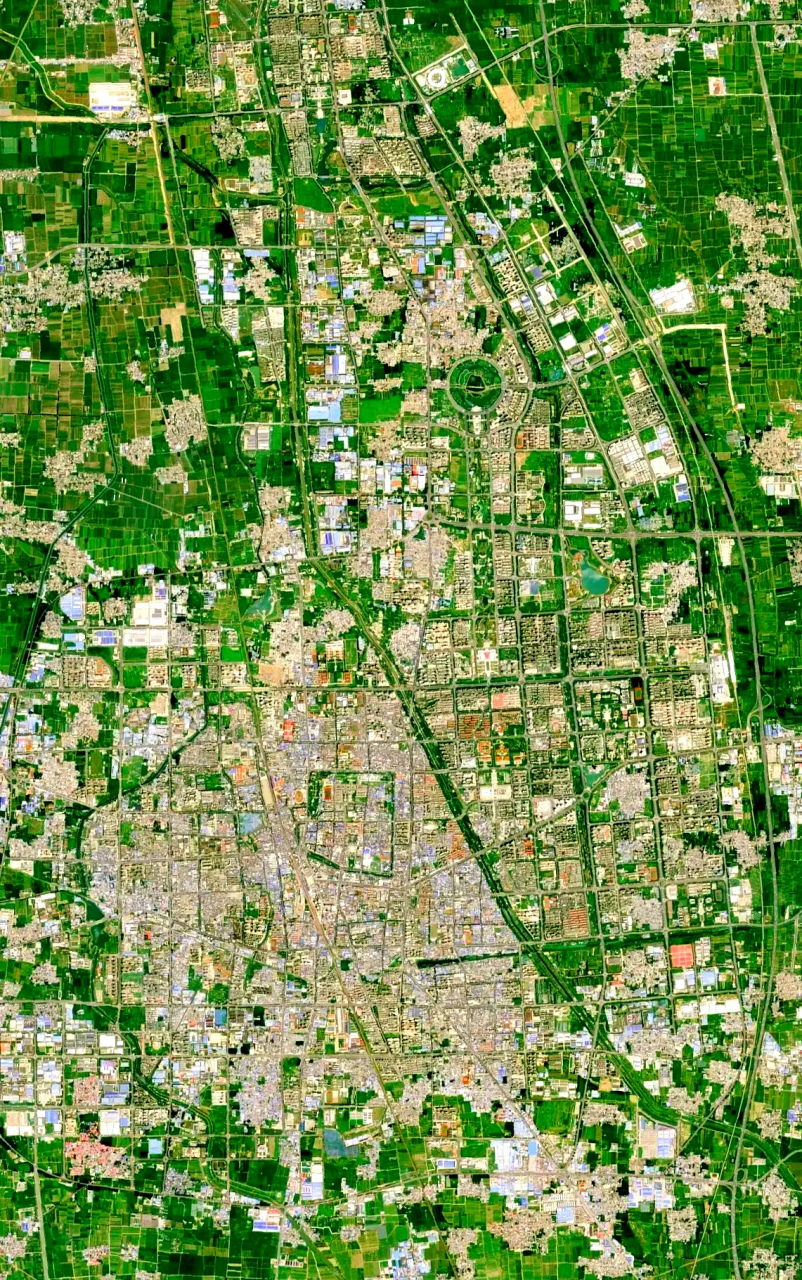 河南省许昌市最近卫星图(7) 2023年7月份卫星影像图片,河南省许昌市