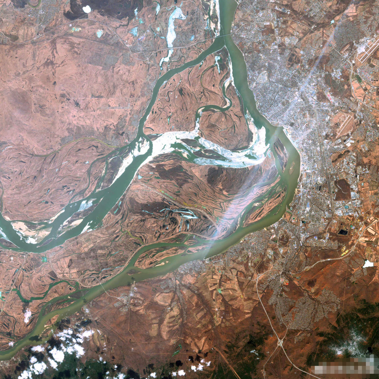 中国黑瞎子岛最新卫星图片(4.