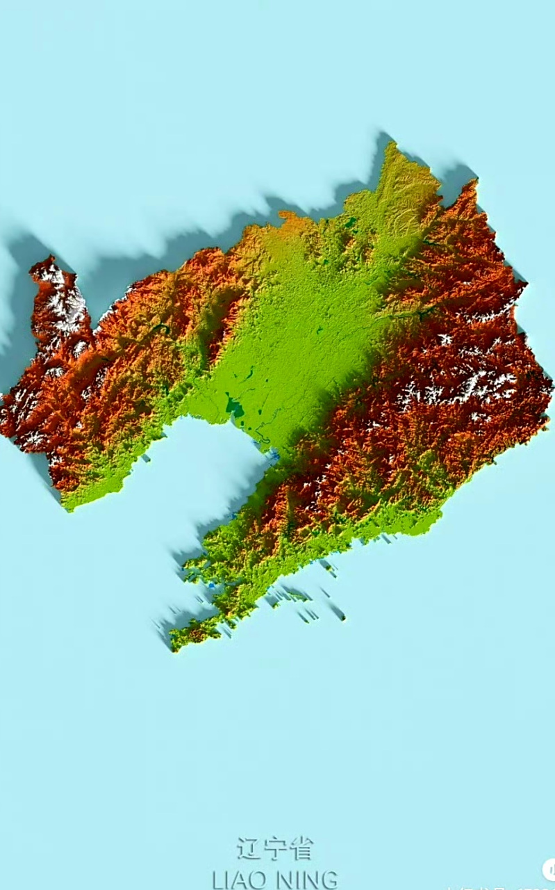 辽宁省地形地貌图