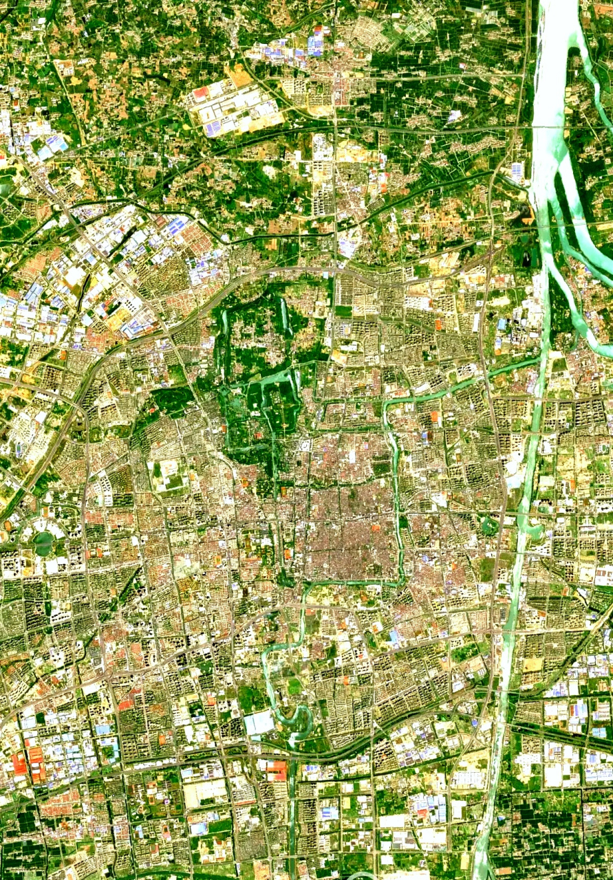 江苏省扬州市最新卫星影像图(5.