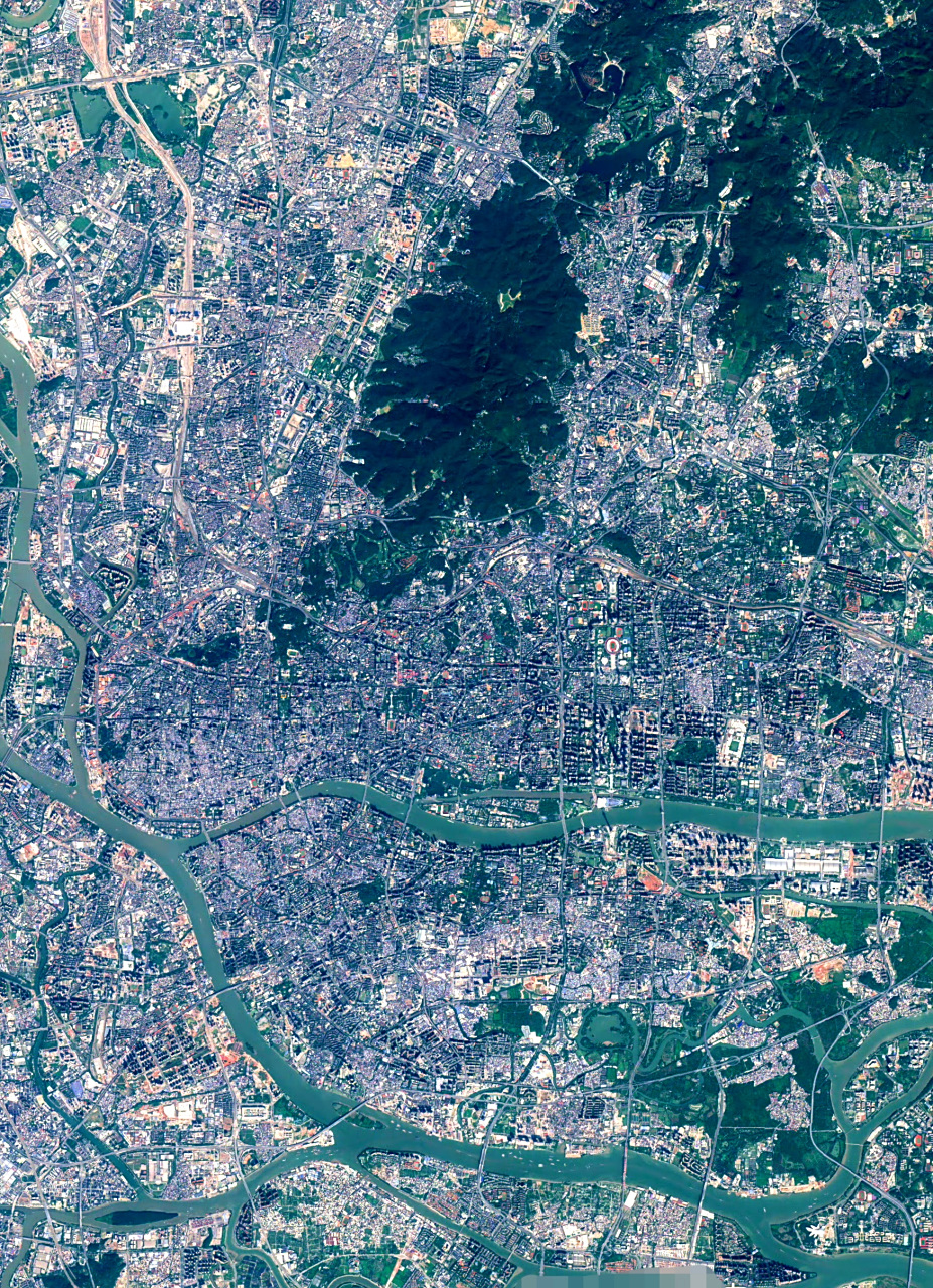 2) 2023年11月2日卫星影像图片,广东省广州市