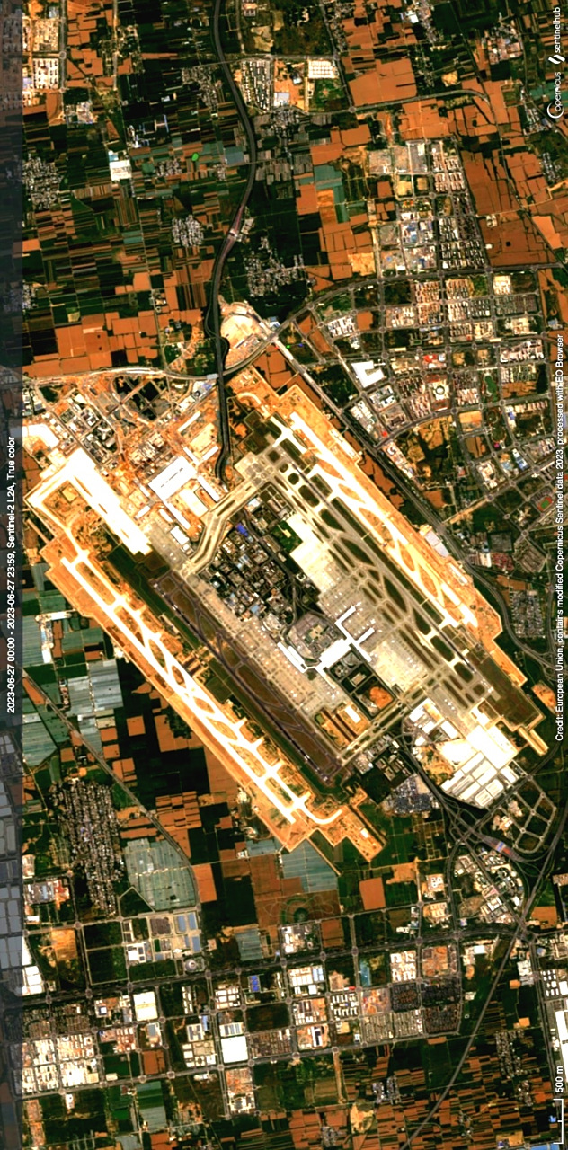 陕西西安咸阳国际机场最新卫星图(6.