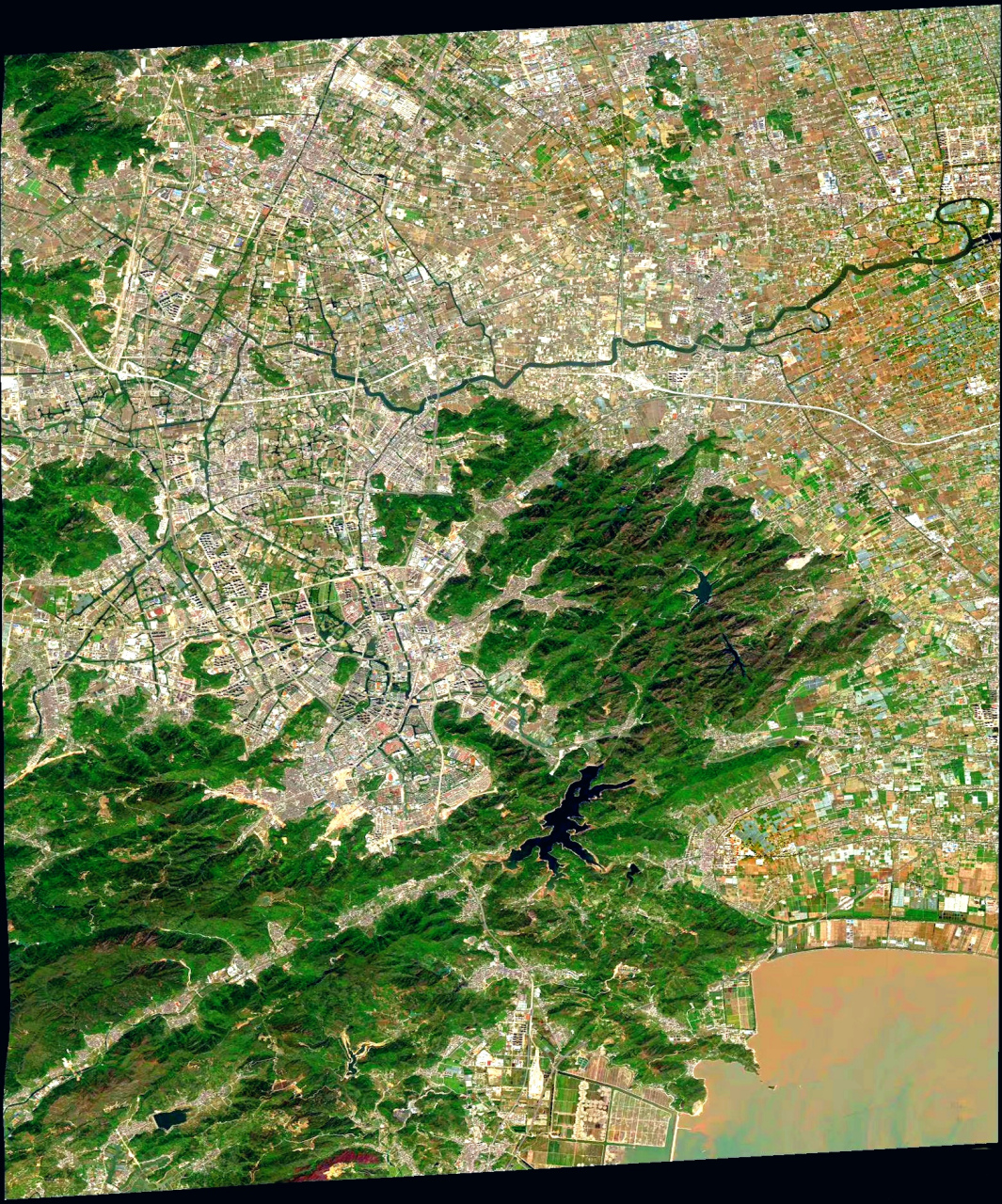 浙江省温岭市最近卫星影像图(4.