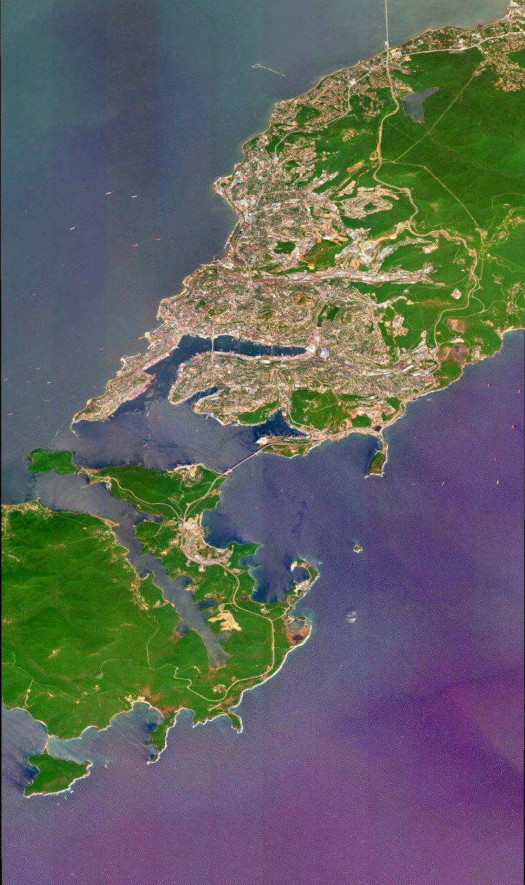 海参崴地形图片