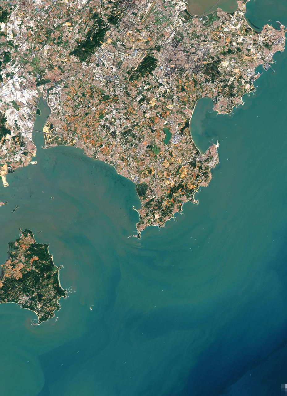 3) 2023年11月3日卫星影像图片,福建省泉州晋江市—石狮市