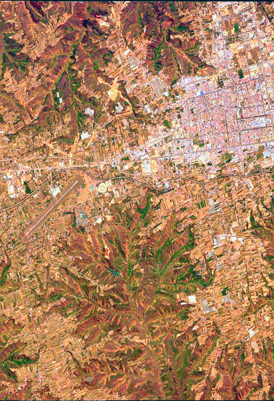 14) 2023年6月14日卫星影像图片,甘肃省地级市—庆阳市(旋转观看)