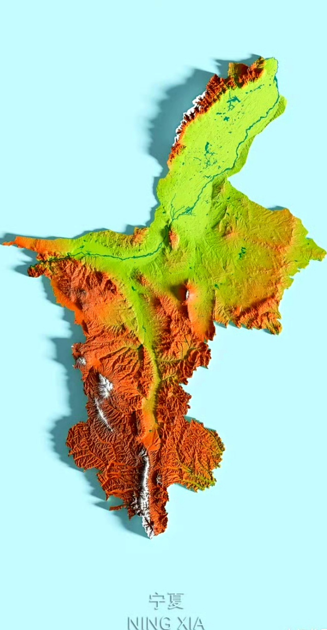宁夏地形地貌图