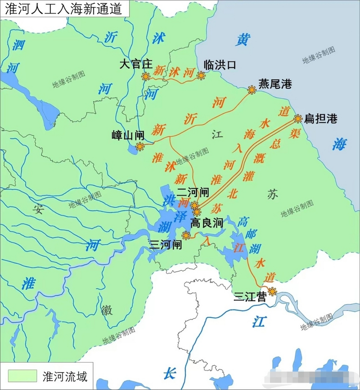 淮河流域高清地图图片