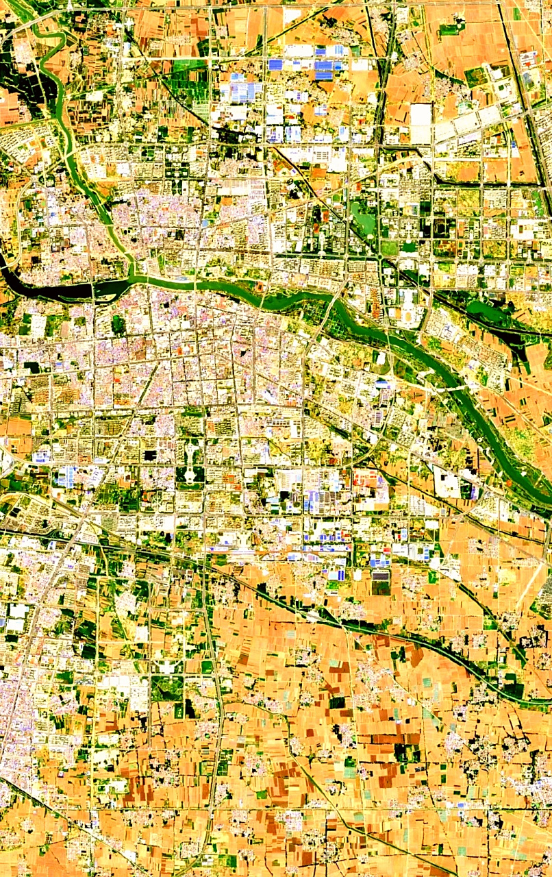 河南省周口市最近卫星图(6) 2023年6月卫星影像图片,河南省地级市