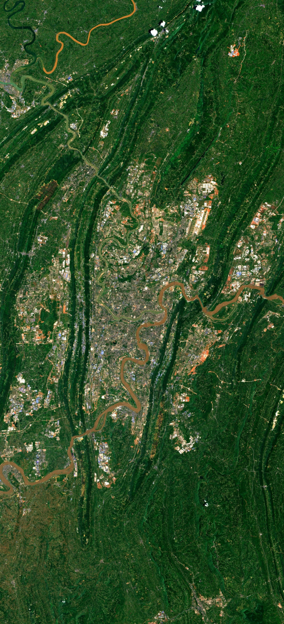 重庆市中心城区最近卫星图(7.