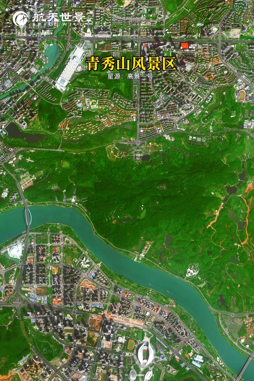 广西区南宁市最近卫星图(5) 2023年5月份卫星影像图片,广西壮族自治区