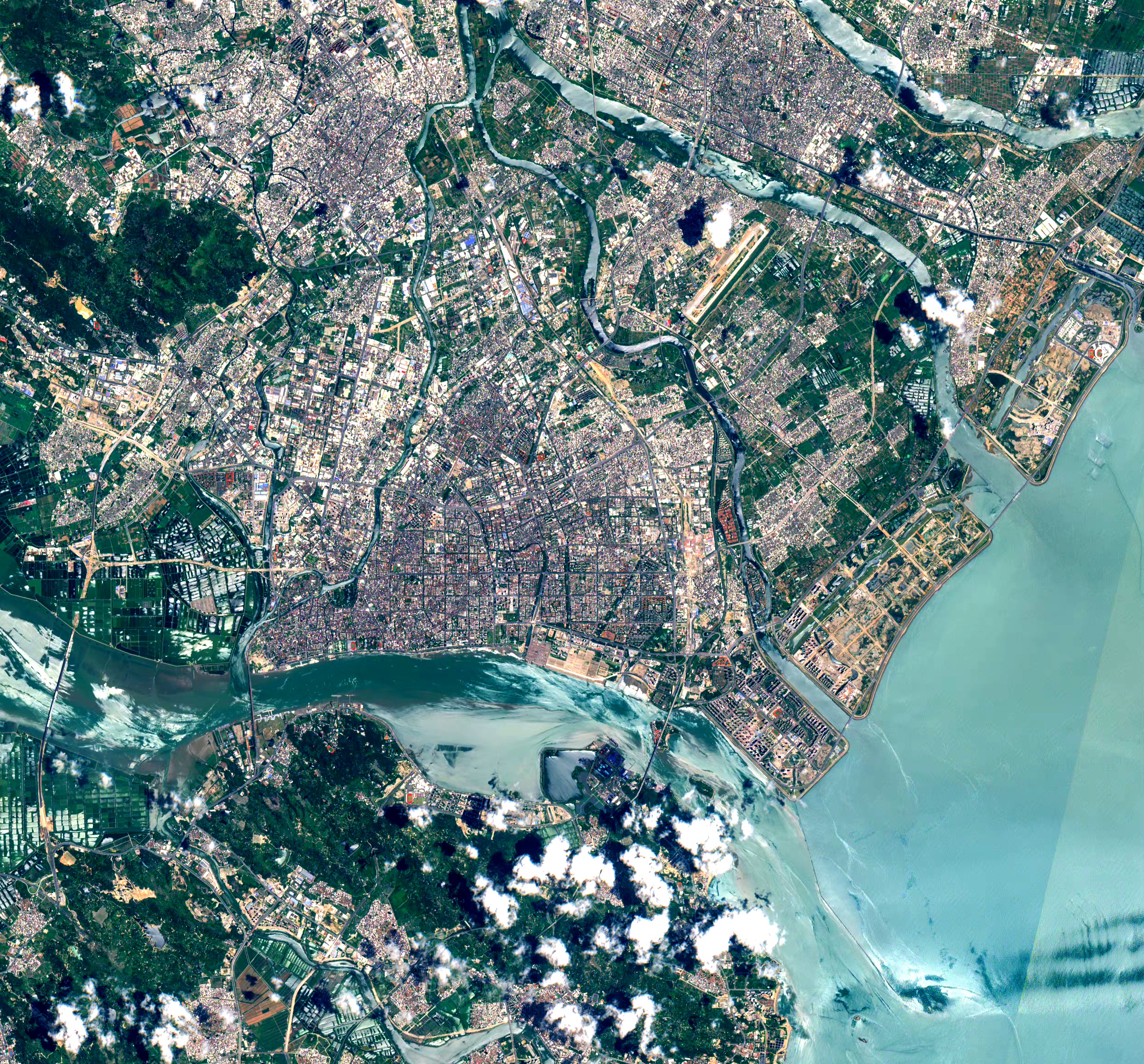 汕头市潮阳区卫星地图图片