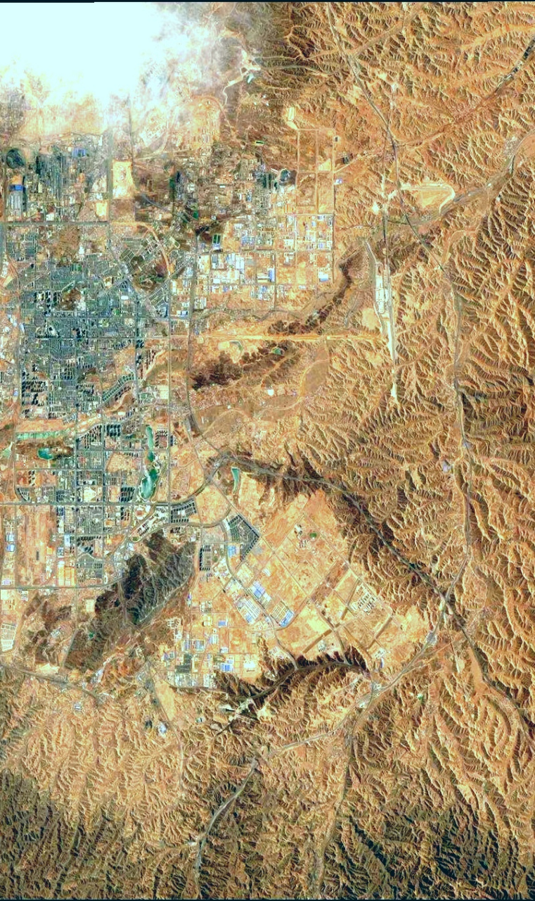 甘肃景泰县城卫星图图片