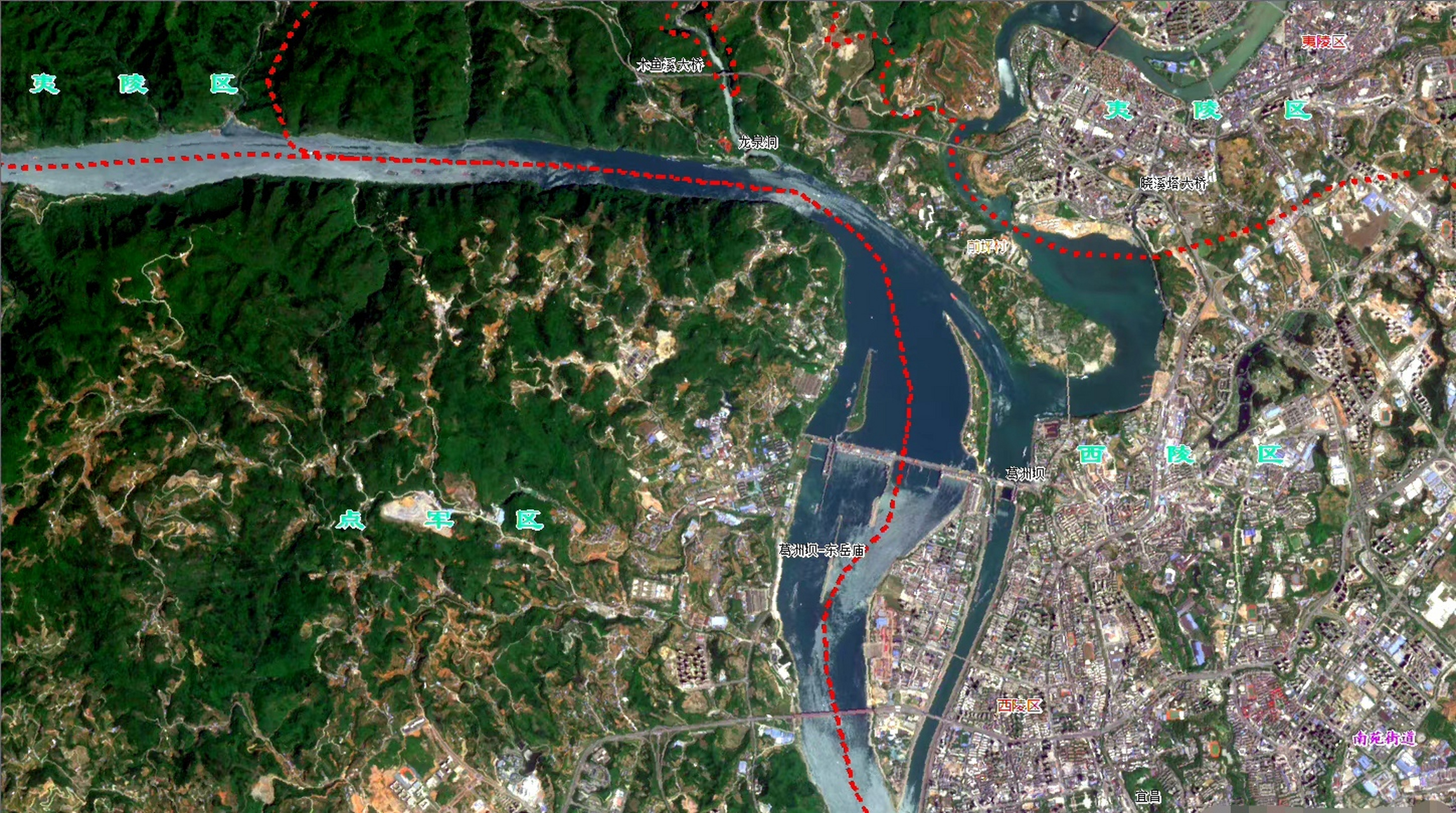 中国长江三峡旅游卫星图(4.30)