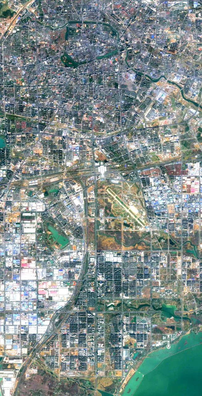 安徽省合肥市最近卫星影像图(4) 2023年4月拍摄的卫星影像图,安徽省会