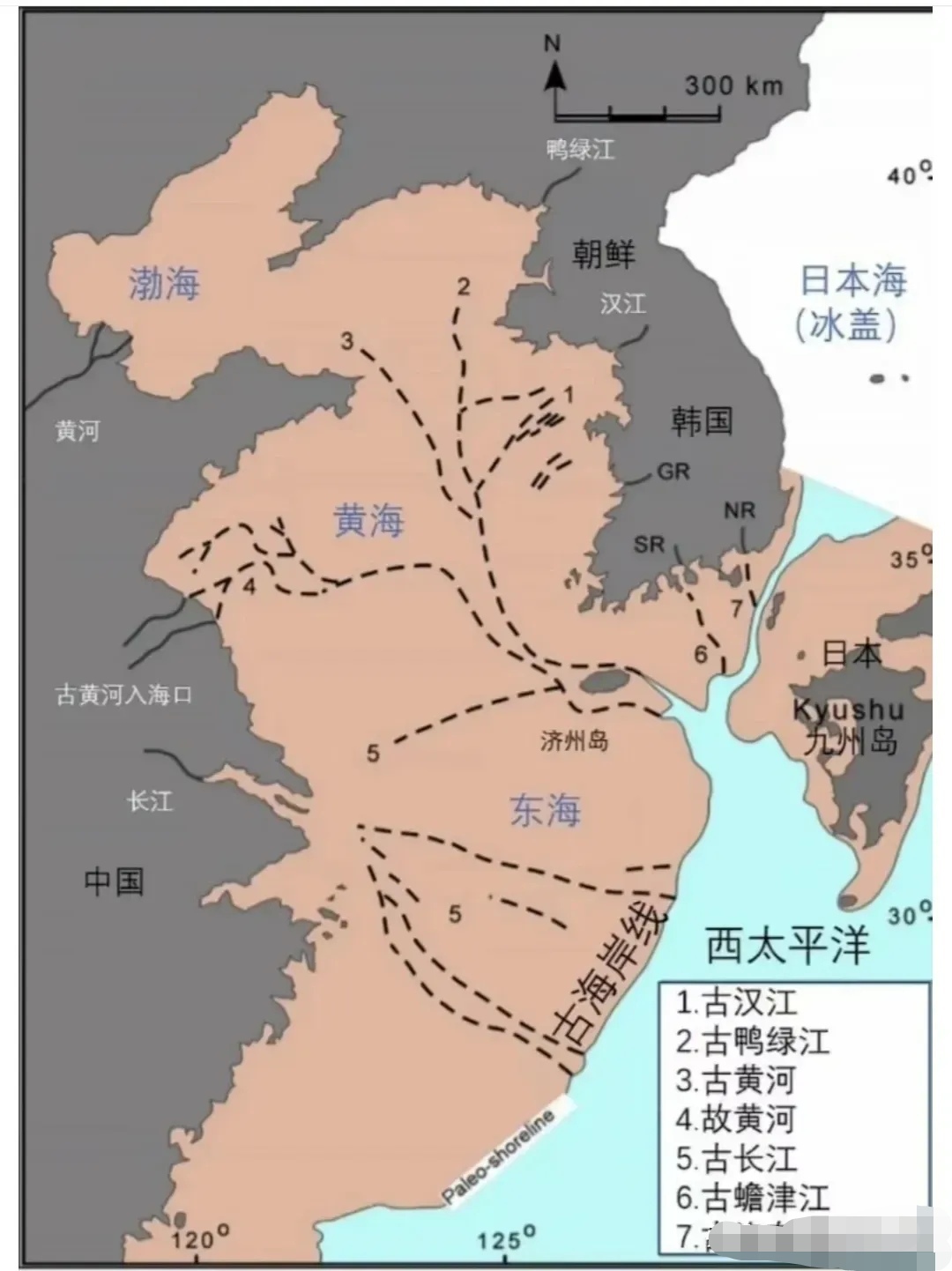 古东亚大陆架示意图