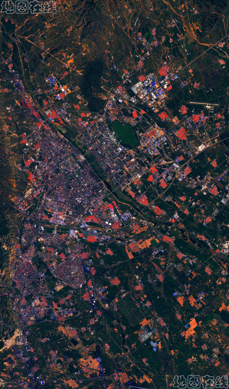 山西省大同市最近卫星图(9.