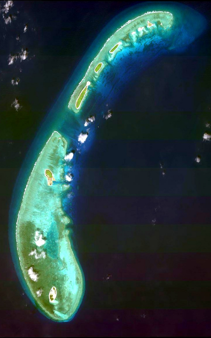 30) 2023年5月30日卫星影像图片,海南省三沙市七连屿岛(横放观看)
