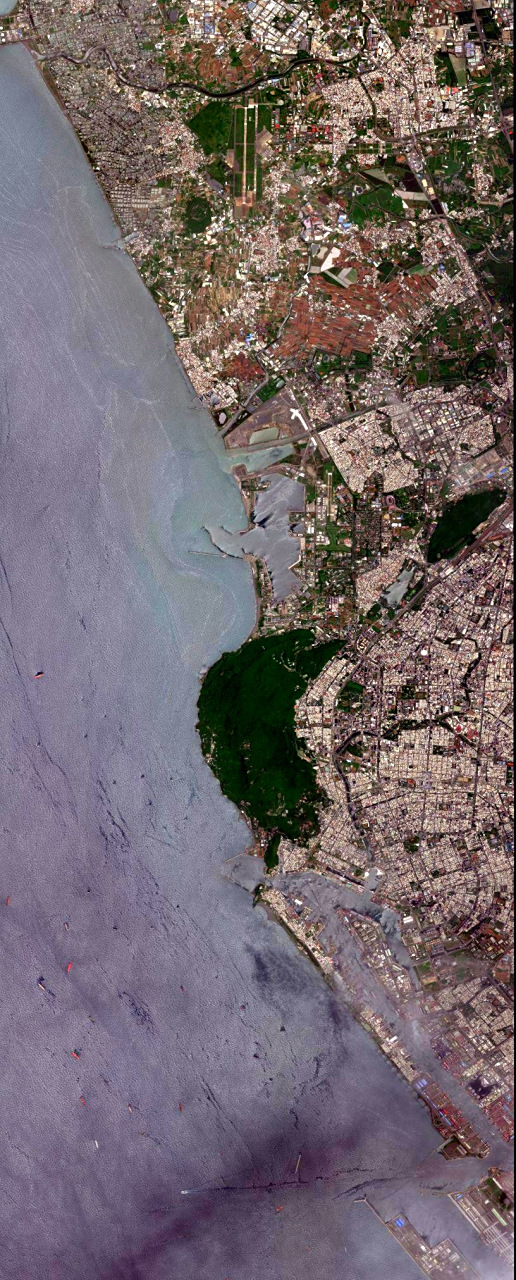 台湾省高雄市最近卫星图(6.