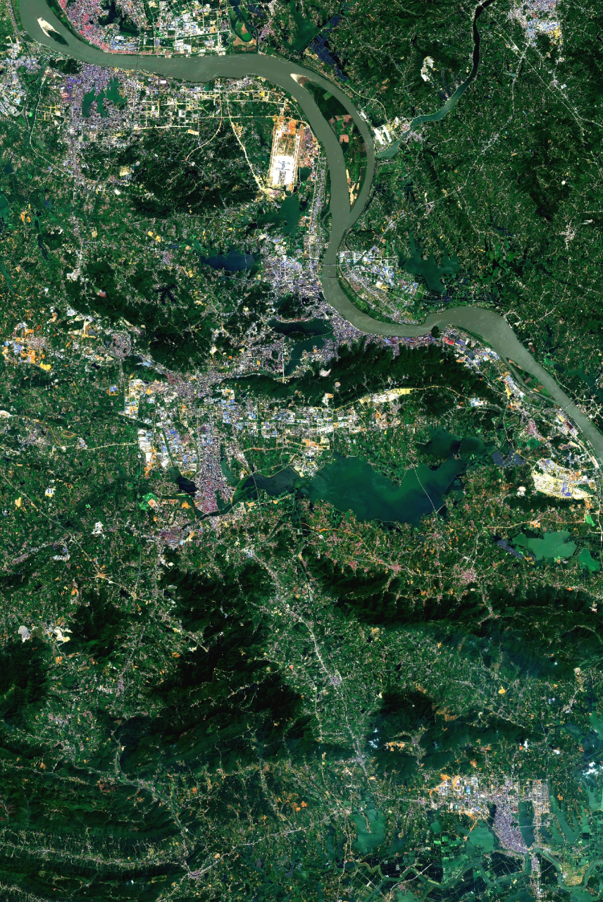 黄石国家公园卫星地图图片
