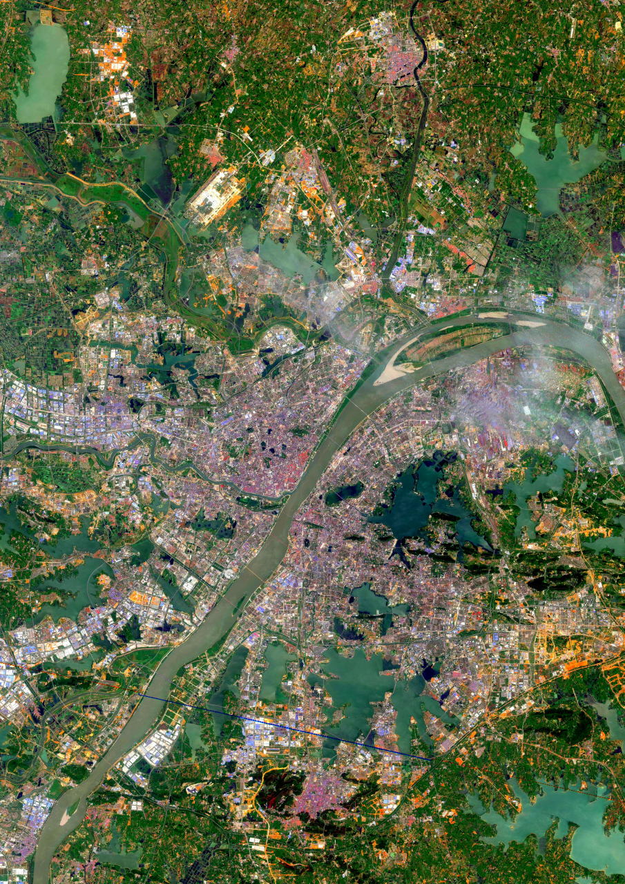 湖北省武汉市最新卫星图片(5.