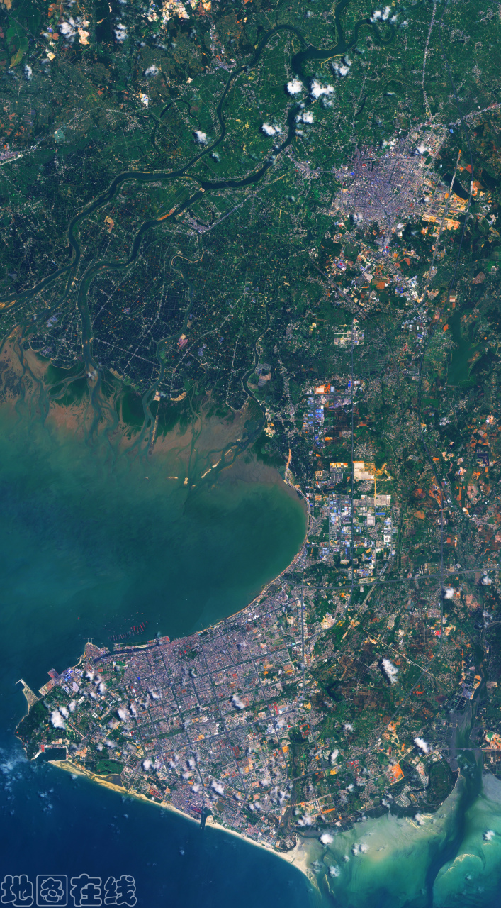 1) 2023年6月1日最新拍摄的卫星图片,广西壮族自治区北海市(地图在线)