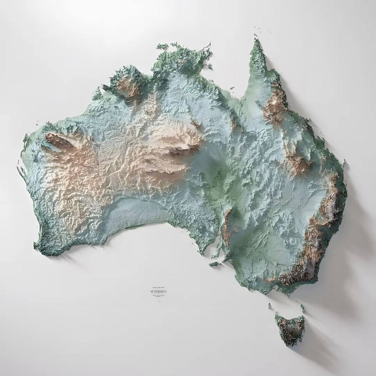 澳大利亚地形示意图