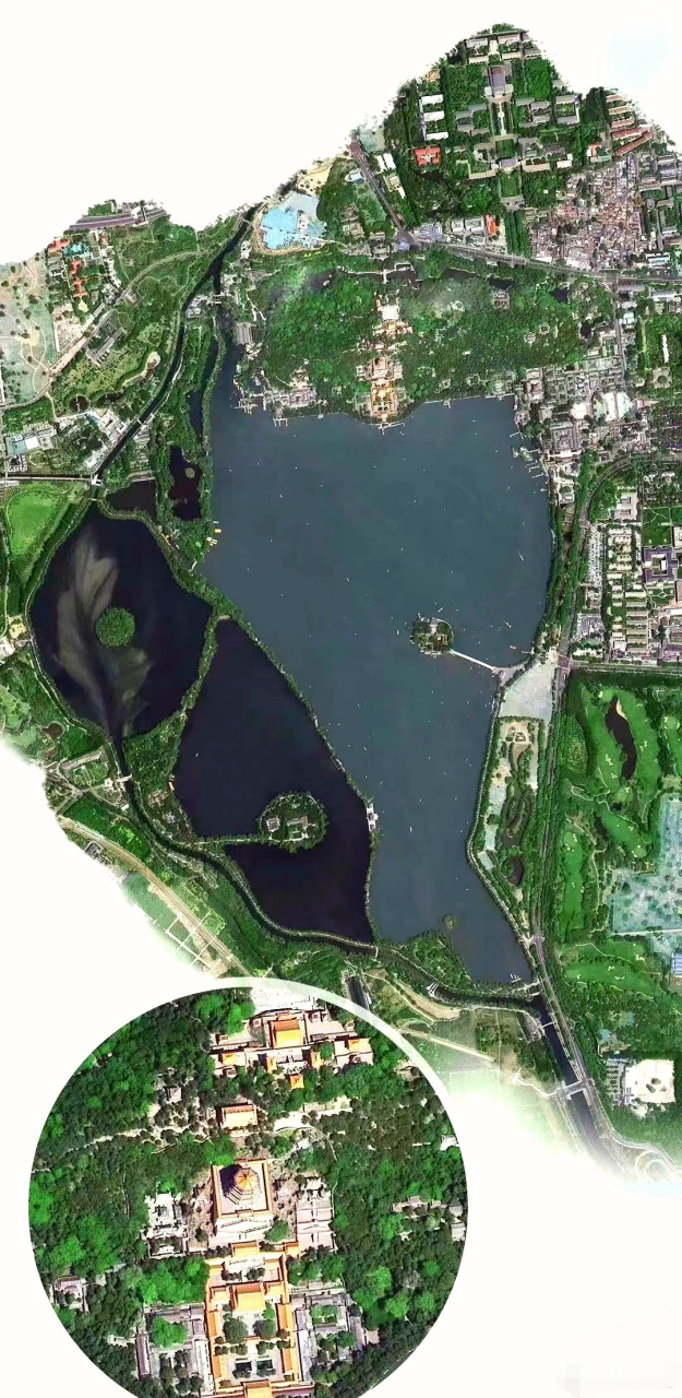 浙江杭州市西湖最新卫星图(5.