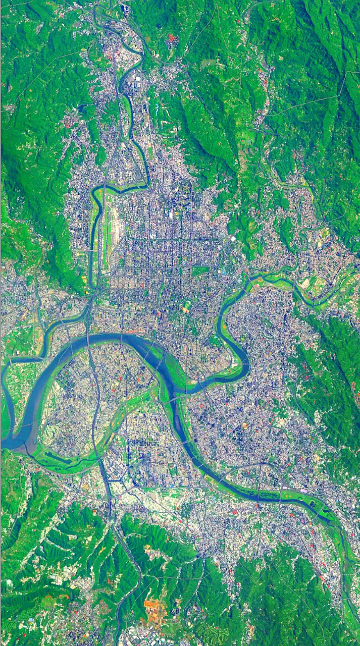 台湾省台北-新北最近卫星图(6) 2023年6月份卫星影像图片,台湾省台北