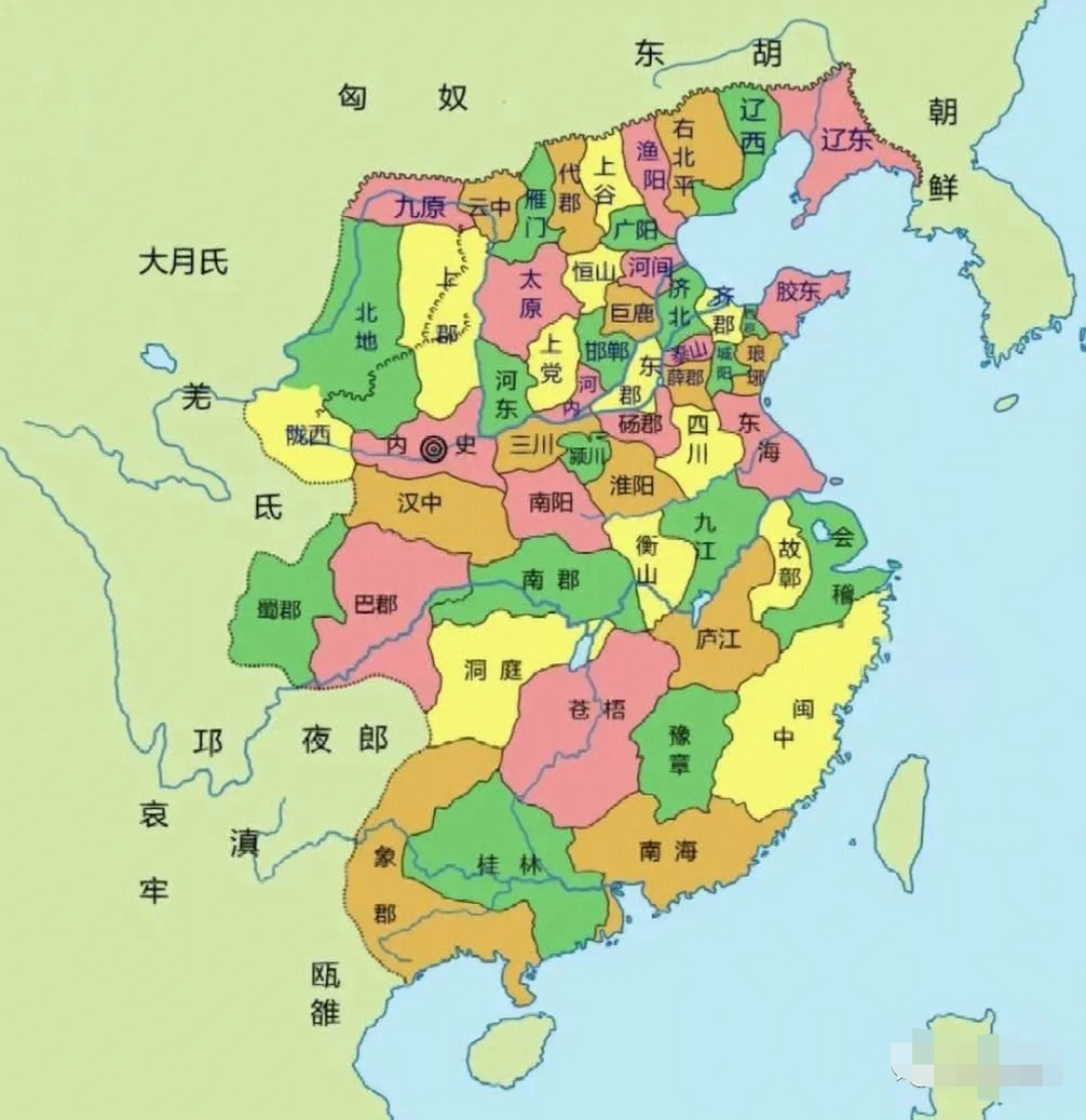 秦朝政区图
