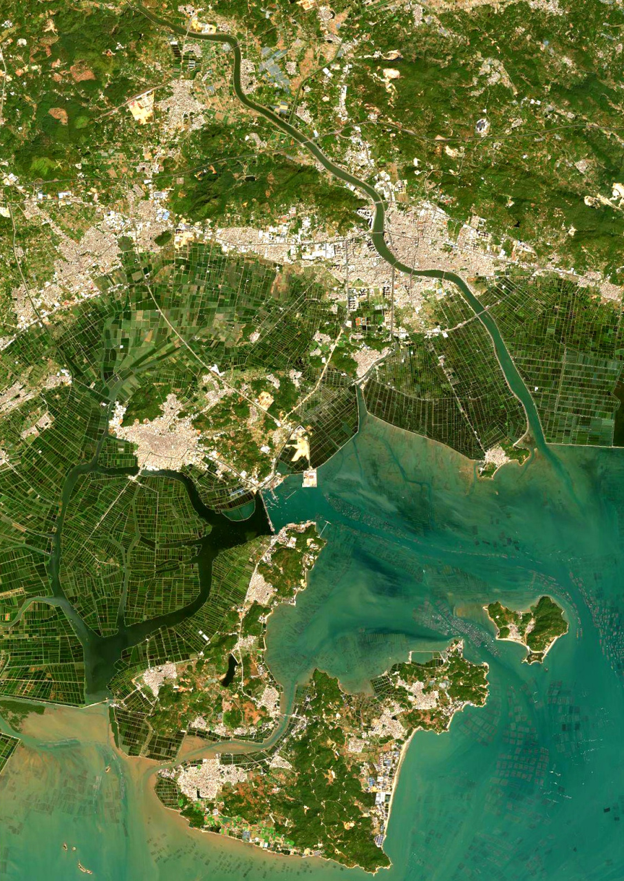 7) 2023年12月7日卫星影像图片,广东省潮州市饶平县