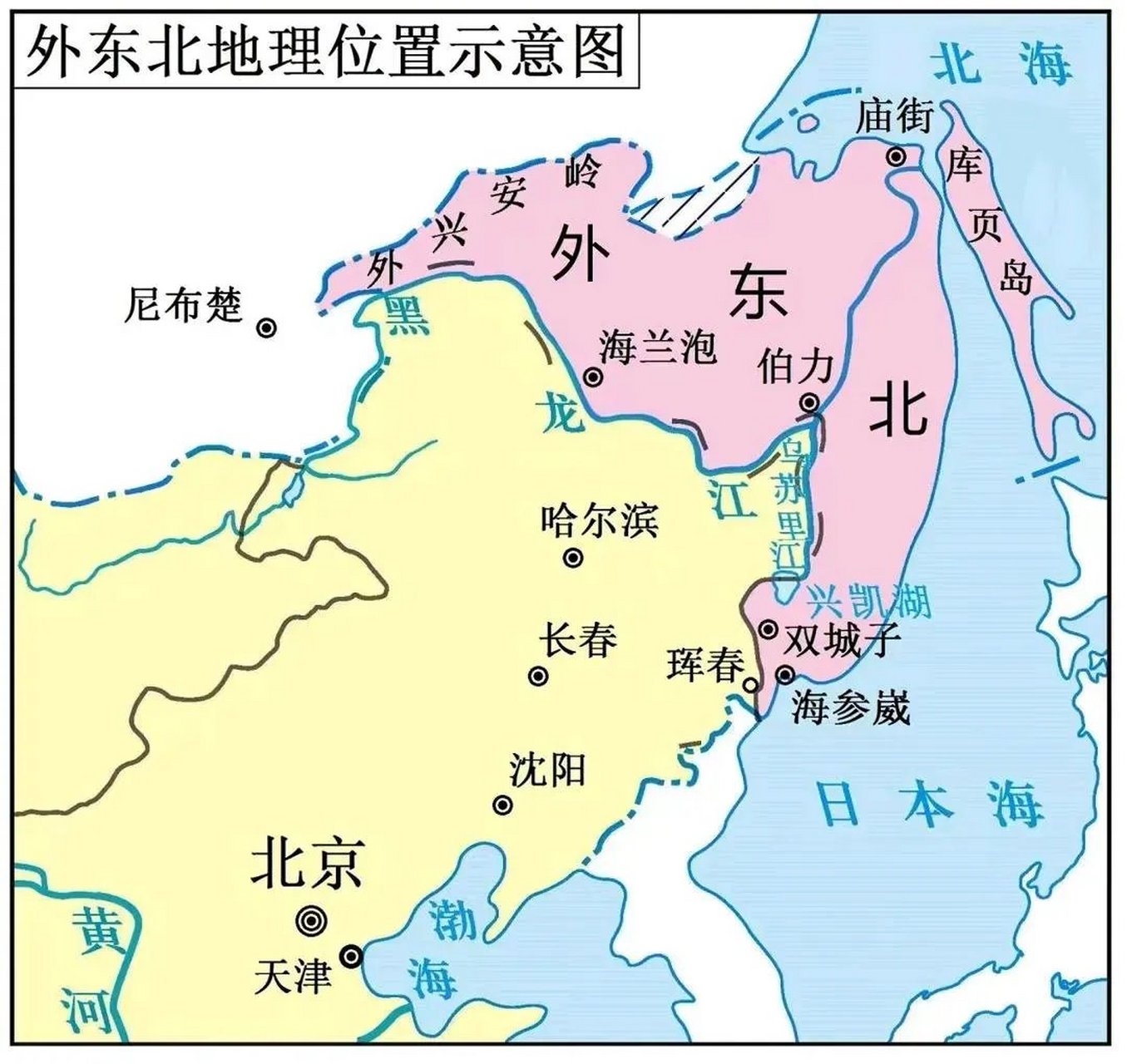 东北地区地形图简图图片