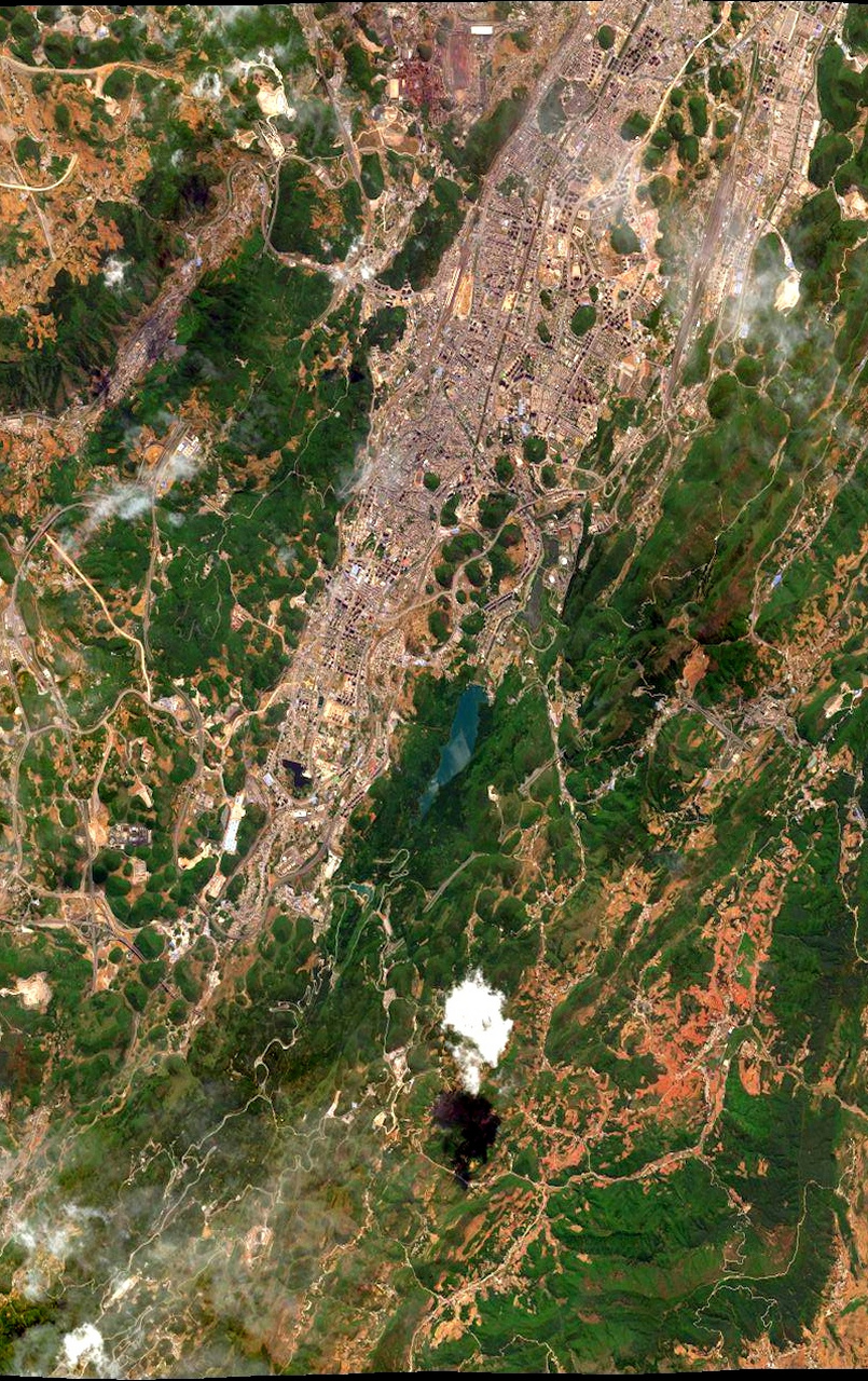 贵州省六盘水市最新卫星影像图(4.