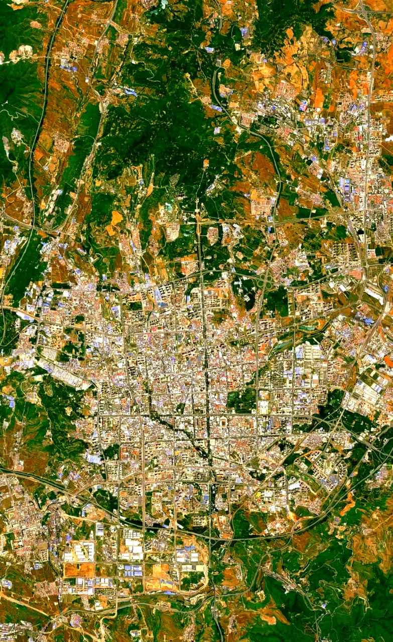 山西省晋城市最近卫星图(6.