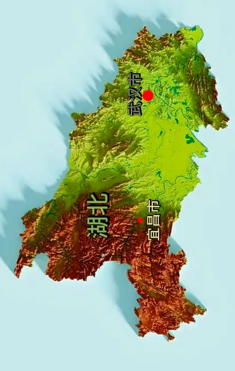 湖北省地形地貌图