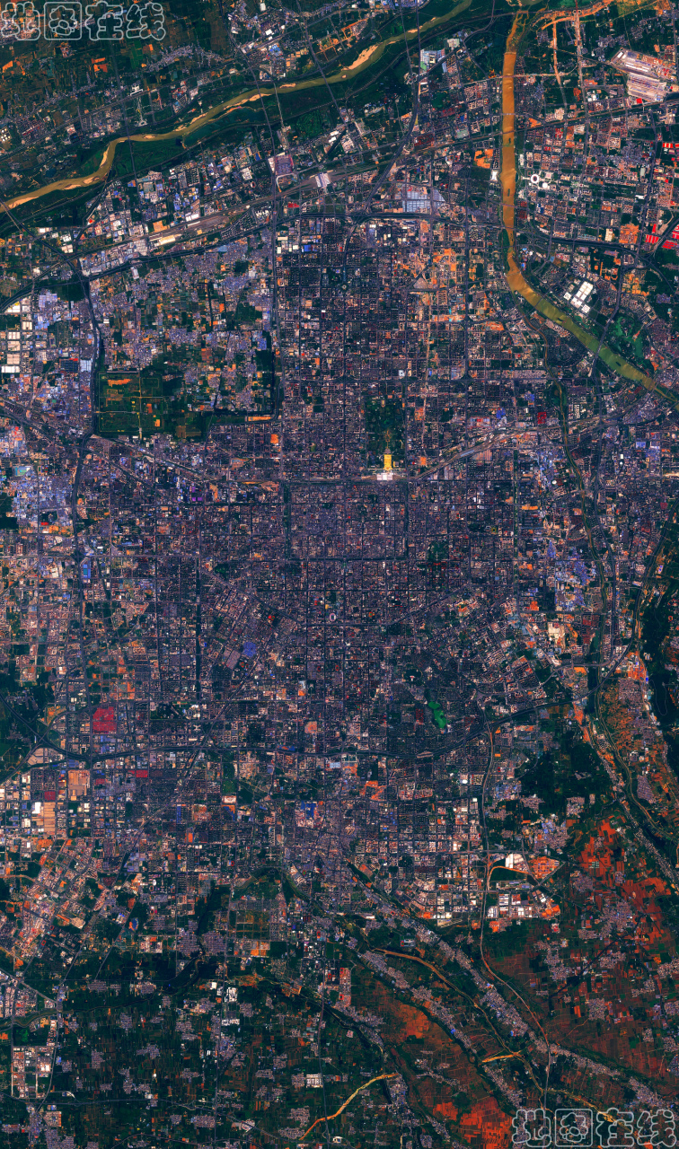 陕西省卫星地图高清版图片