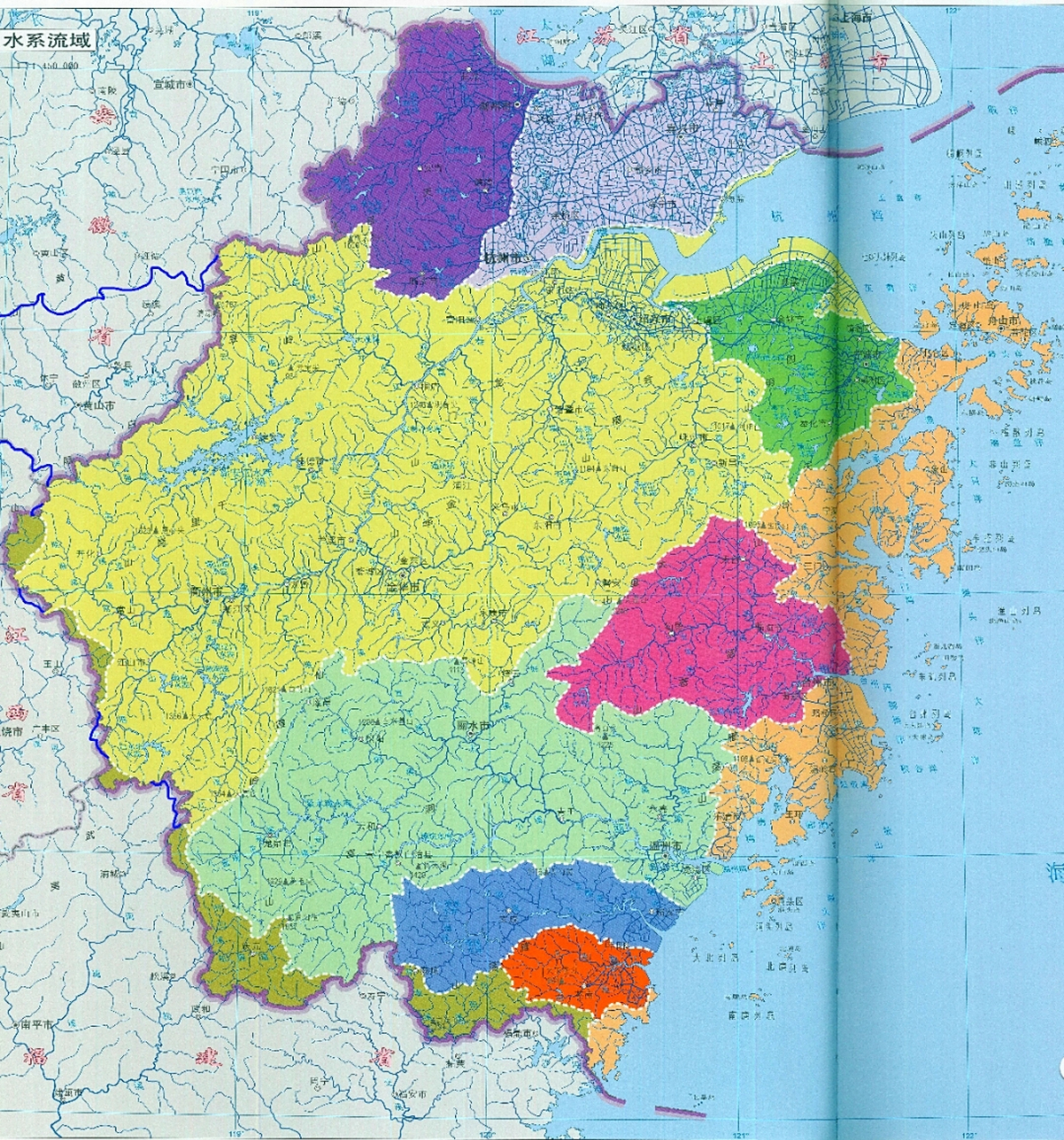 浙江省八大水系图