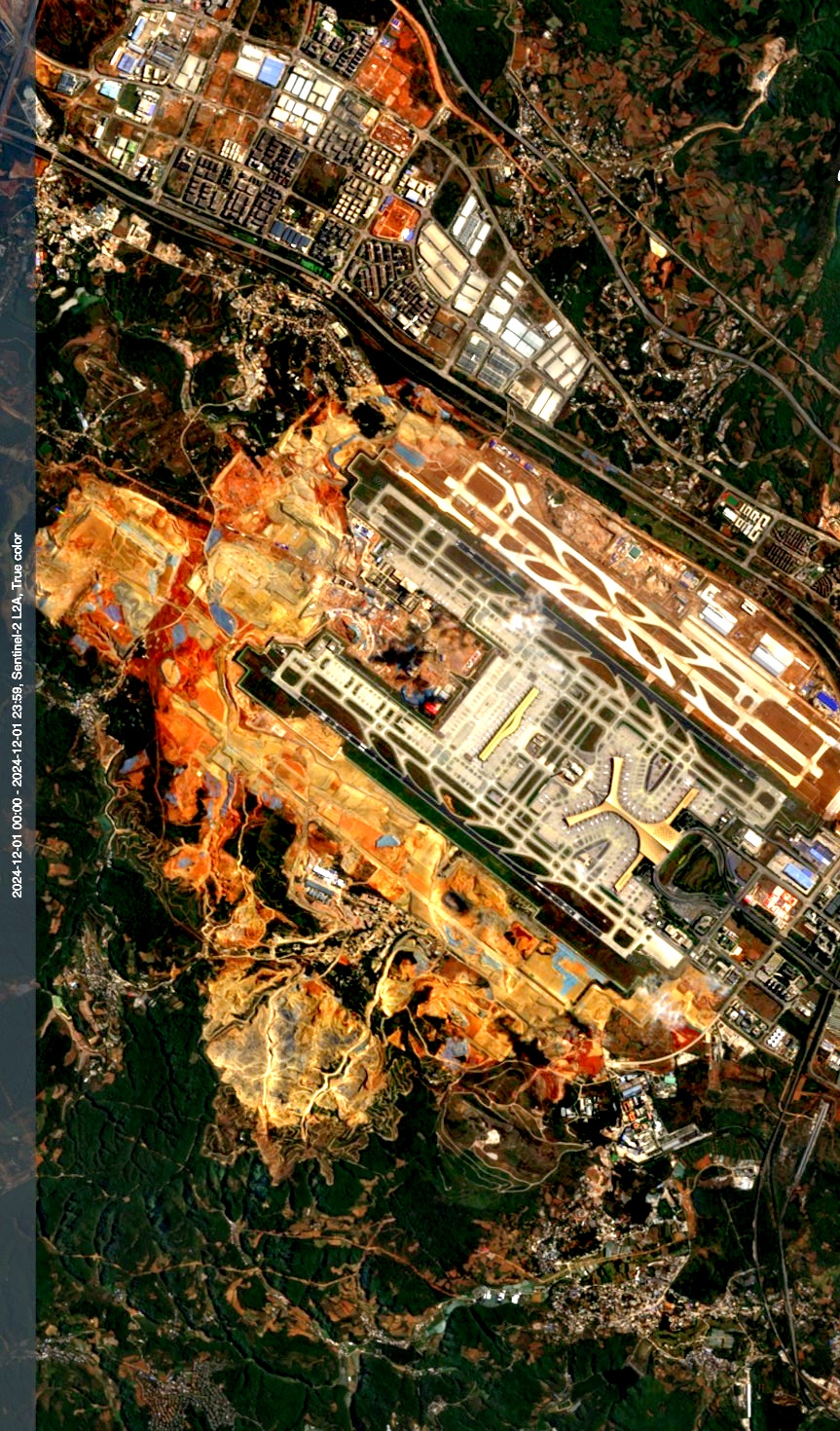 云南省昆明长水机场最新卫星图