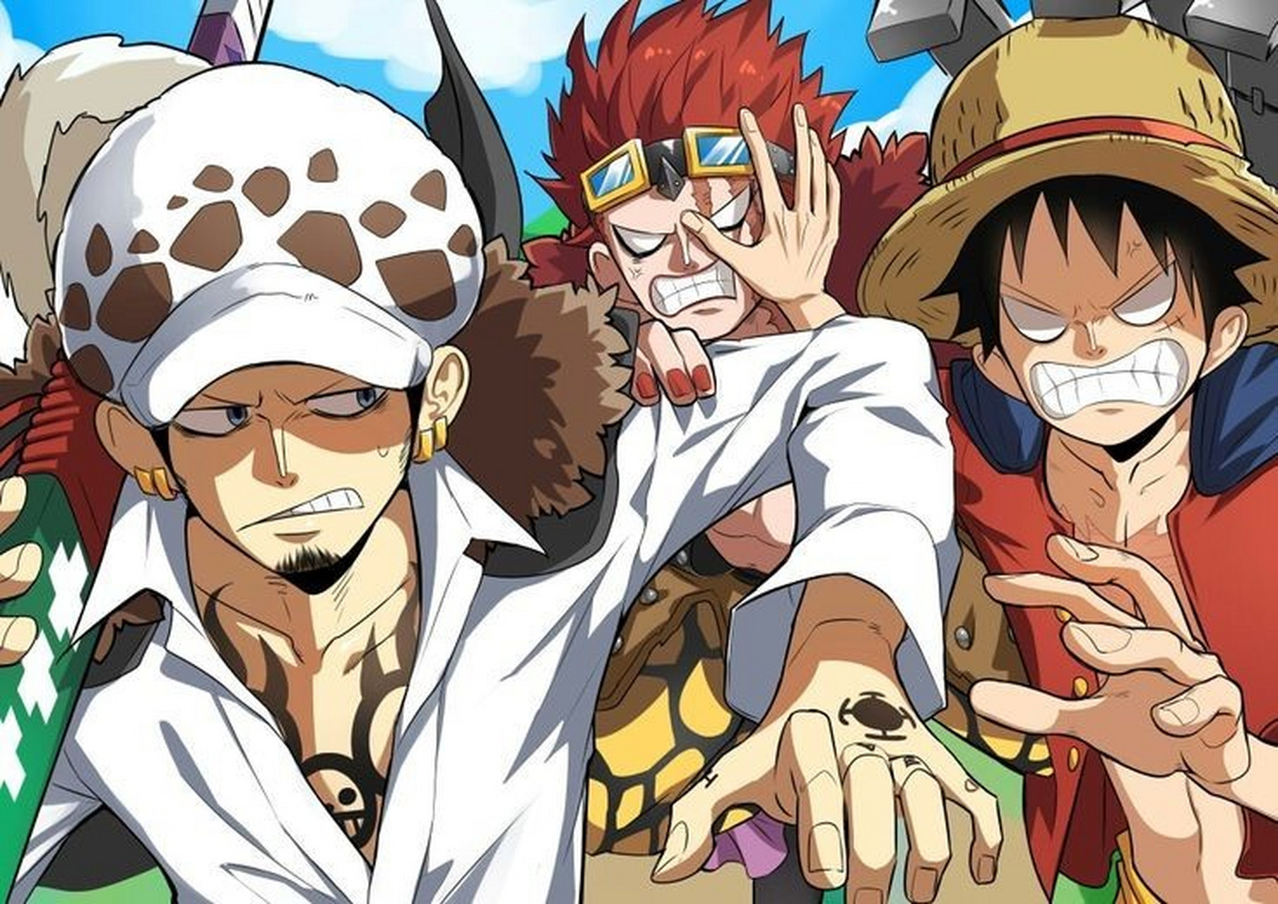 海贼王三船长壁纸 #海贼王# #二次元# 分享一组海贼王三船长壁纸,满满