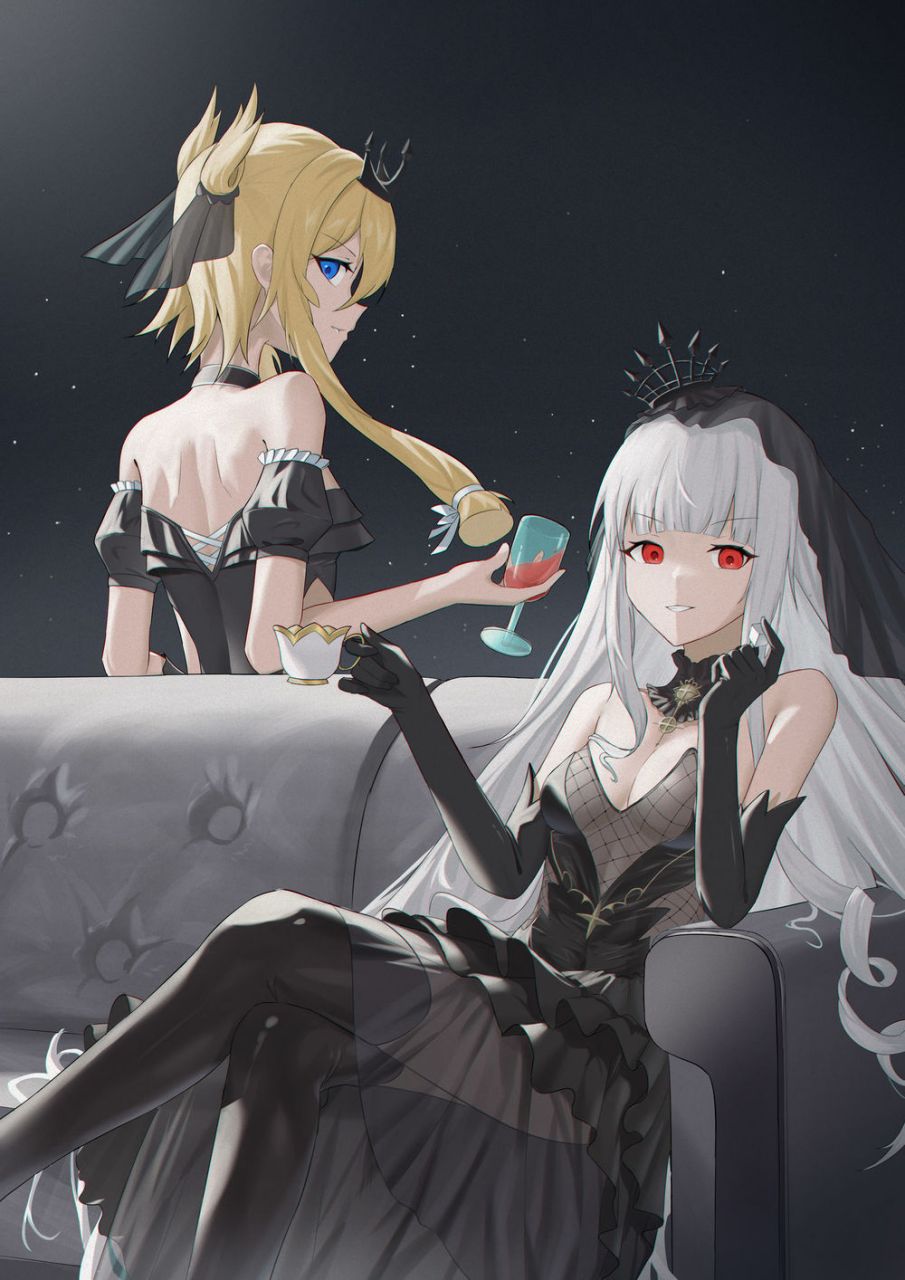 厌战和傻白挺适合穿黑色礼服的#碧蓝航线