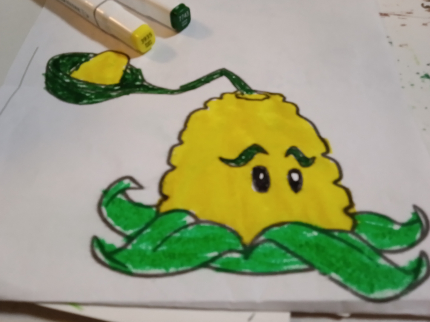 玉米投手怎么画.李泽晗