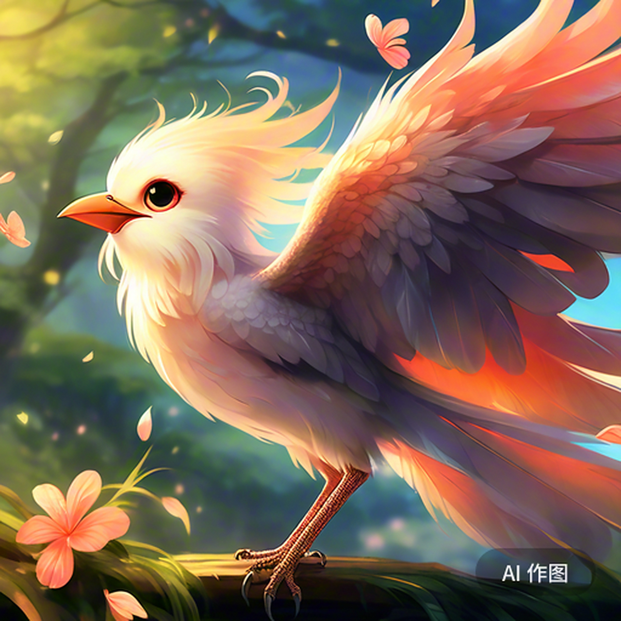 百灵鸟  每个一闪而过的念头,就像飞出去的鸟儿 有的像白鸽,她自带