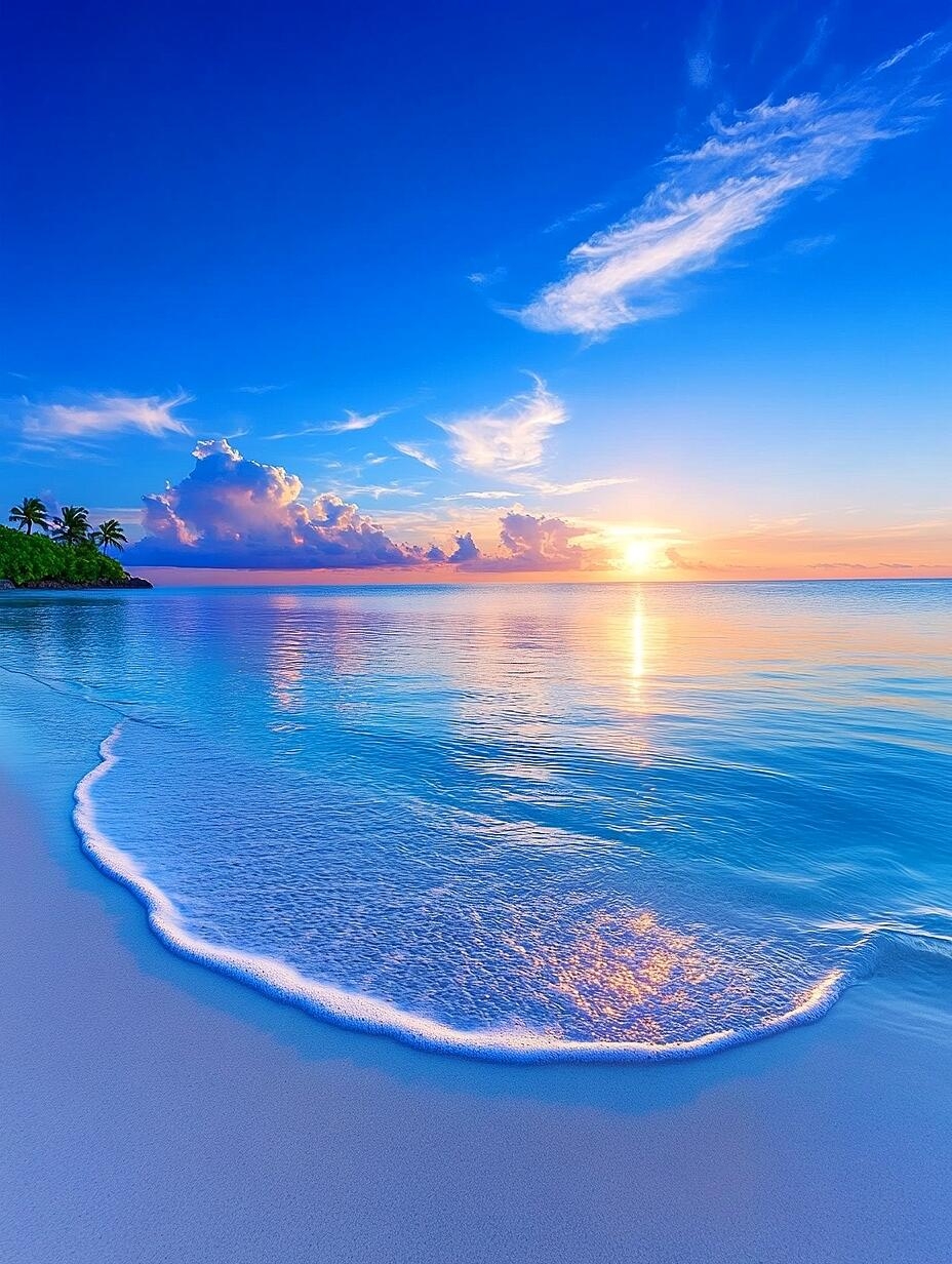 浪花轻吻沙滩,海风送来远方的歌谣,这一刻连时间都沉醉