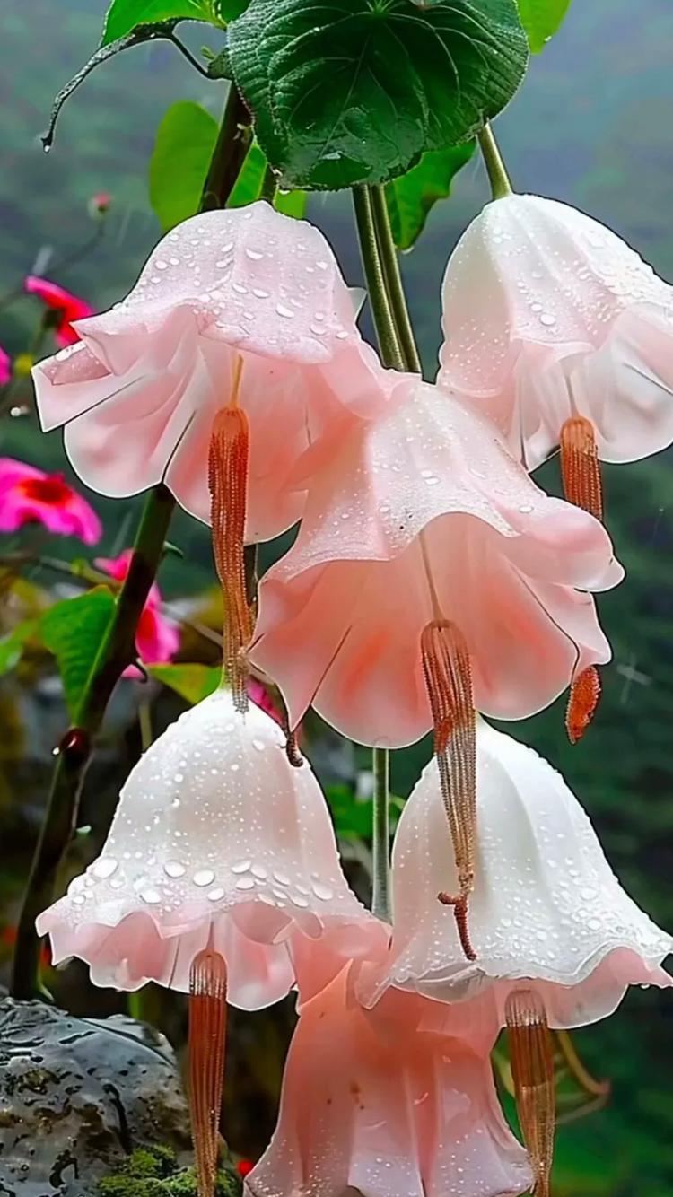 雨露滋润的花朵