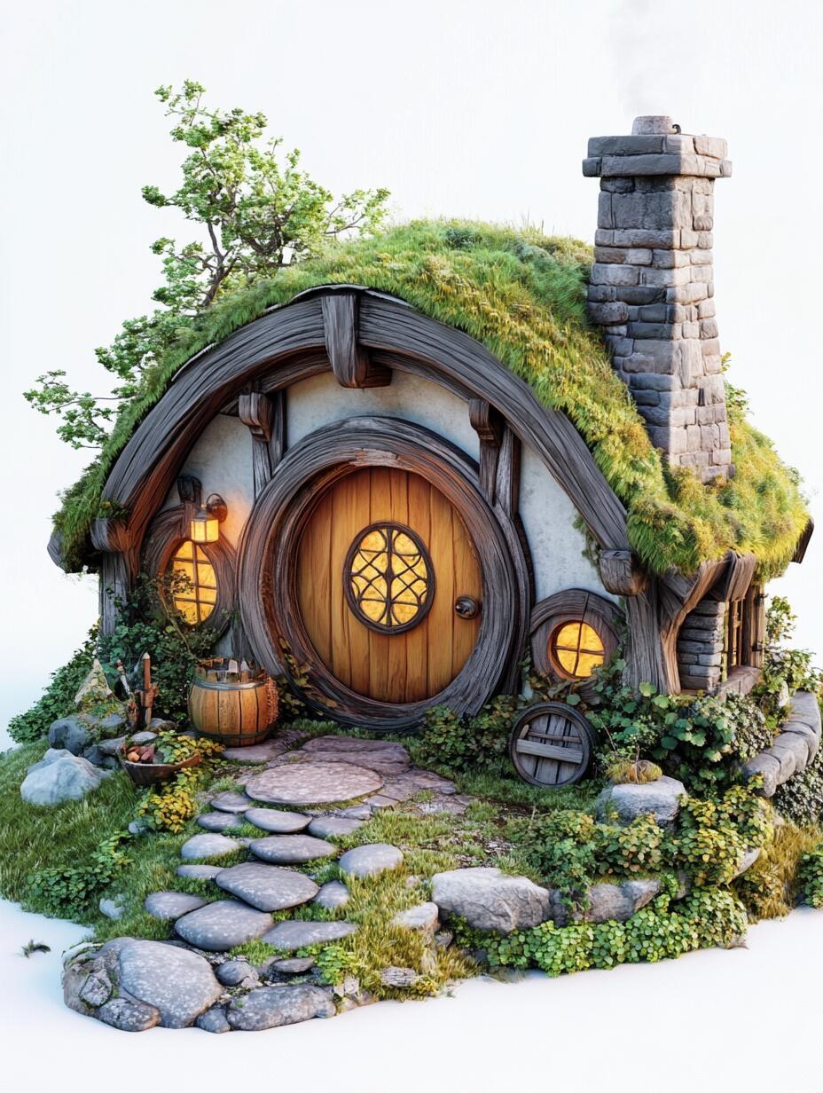 瞧这小屋,多有童话感,仿佛能通往神秘的霍比特人家园!
