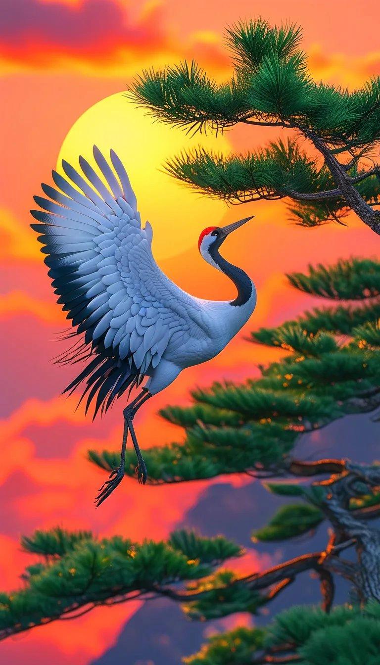 好美的松鹤延年图.松鹤舞夕,岁月静好,寓意吉祥绵长.#热点引擎计划