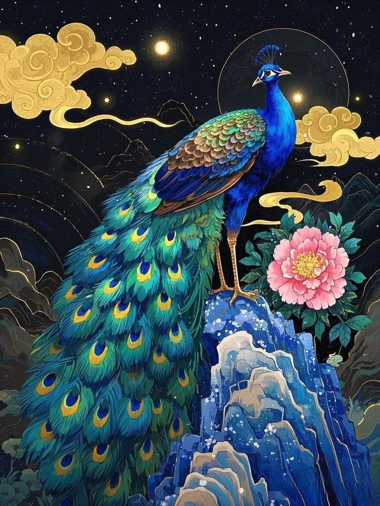 月色为舞,风声伴歌,孔雀羽翼映照不夜城的辉煌.#热点引擎计划