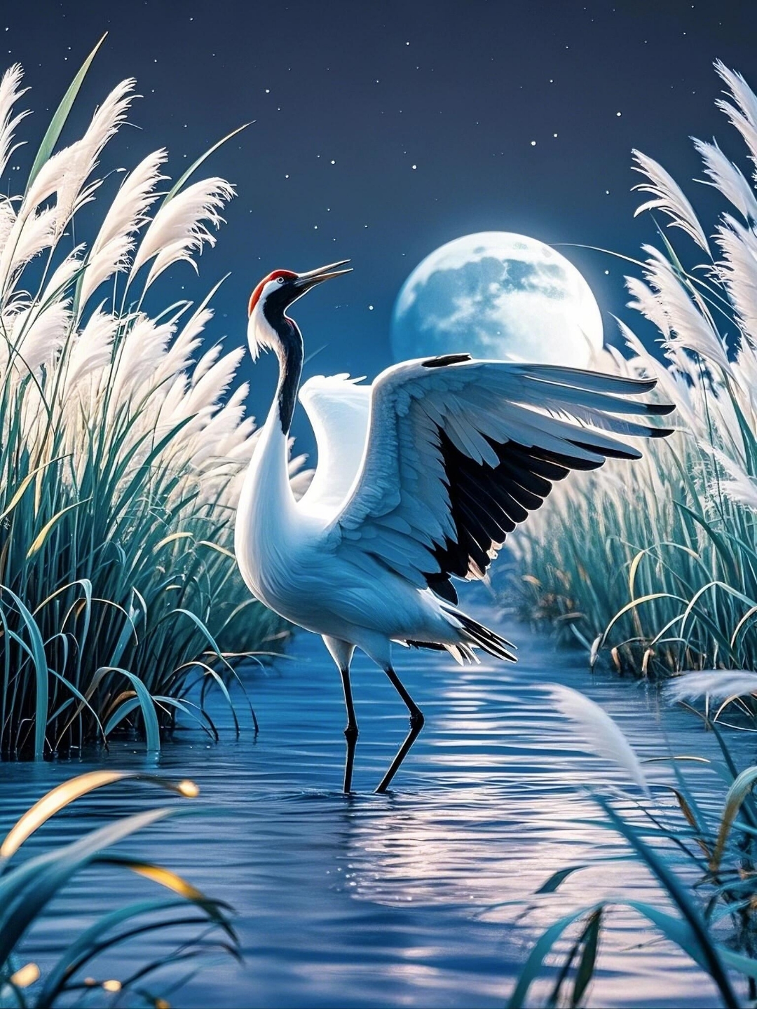 共同编织一曲梦幻般的旋律鹤唯美意境图片鹤的生动图片大白鹤图片仙鹤